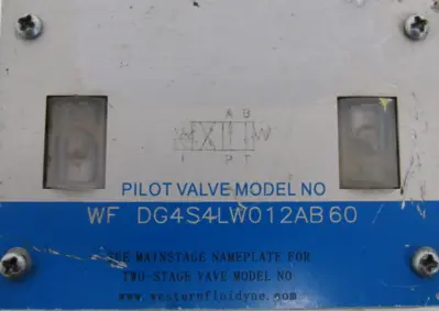 USED FLUIDYNE WF DG4S4LW012AB60 PILOT VALVE