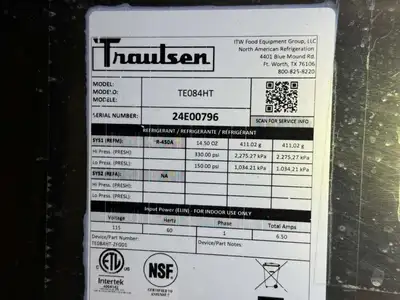Used Traulsen Used 2024 84" Traulsen TE084HT 4 Drawer Refrigerated Chef Base with Casters 115V - FG Chef Bases Illinois US | Falcon Restaurant Supply #1374922