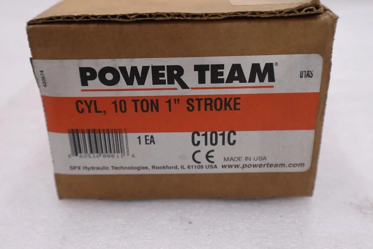 POWER TEAM C101C HYDRAULIC CYLINDER 10-TON 1"-STROKE SINGLE ACTING - STK GF207A