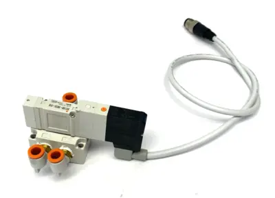 SV1100-5W2U-01N | SMC  5-Port 2-Position Single Solenoid Valve, 1/8" NPT - Used