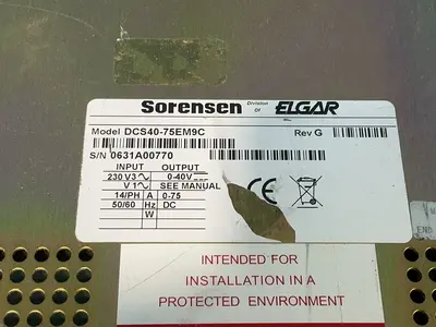Used SORENSEN DCS4075EM9C Single Output Power Supplies Ohio US | HGR 24 #1335371