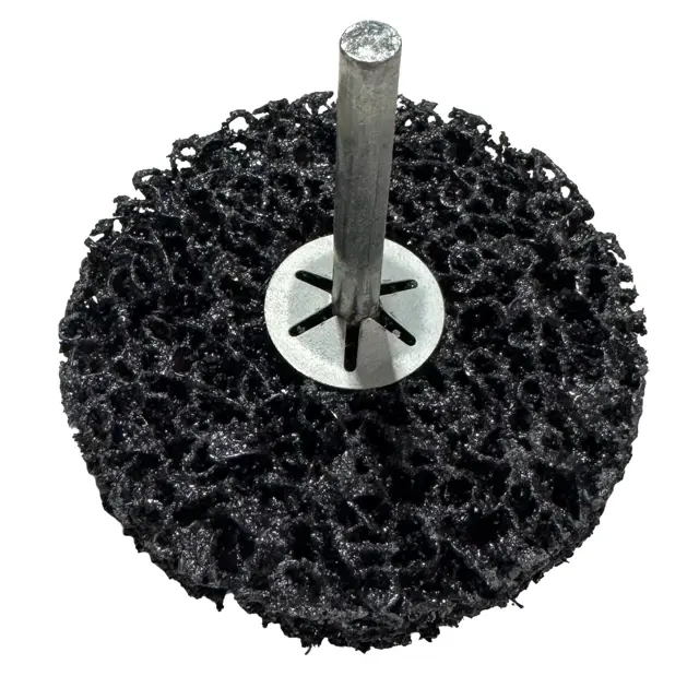Superior 3" x 1/2" x 1/4" Shur-Strip Cleaning Wheel X-Coarse Silicon Carbide