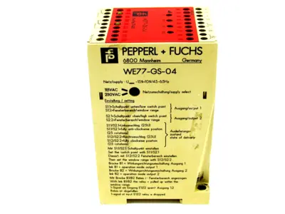 USED PEPPERL & FUCHS WE77-GS-04 TRIP AMPLIFIER 17443 WE77GS04
