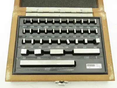 SPI 7251 Rectangular Steel Gage 36 Block Set .0500"-4.000" Grade AS-1 Complete