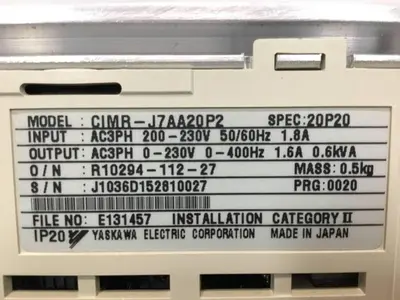 USED YASKAWA CIMR-J7AA20P2