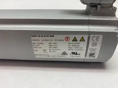 USED FESTO SERVO MOTOR 310W 14200 1/MIN 5242211
