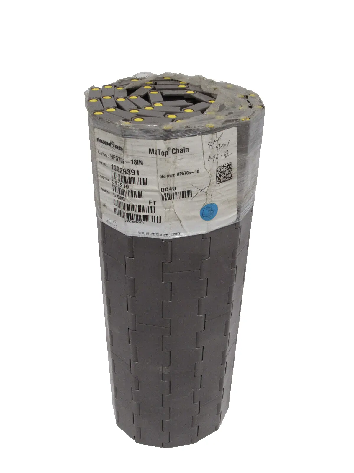 NEW REXNORD 10028391 MAT TOP CONVEYOR CHAIN 5FT x 18IN HP5705-18.00IN