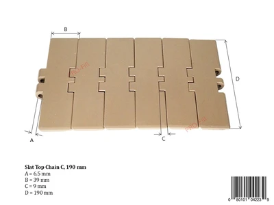 USED PRO-FILL INC SLAT TOP CHAIN A (100MM X 39MM)