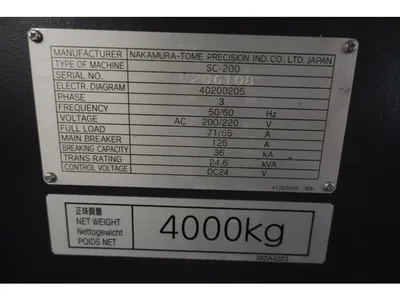 2016 NAKAMURA-TOME SC-200MY CNC Lathes Multi-Axis | Machine Tool Emporium (11)