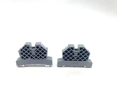 43442 | Morsettitalia  Euro Stop End Bracket Clamp 8mm Gray LOT OF 2 - Used