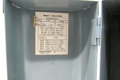 USED SQUARE D 9050-BG-5D RELAY TIMING ENCLOSURE 9050BG5D