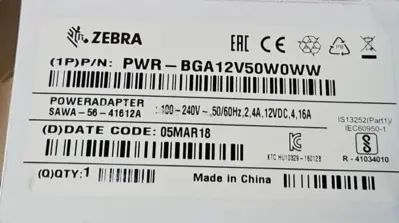 Zebra CRD-MC5X-RCHG1-01 USB Charging Cradle with Spare Battery (BIN1.3.2)