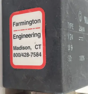 NEW FARMINGTON ENGINEERING Z534A SOLENOID VALVE 24V