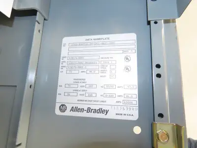Allen Bradley 1336SB060VAADSGM1CHA2CL6EC AC Drive VFD 75Hp 76kva 460V Enclosure