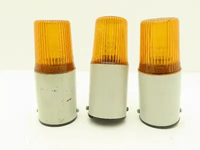 Wunderli Electronics MBKL Orange Signal Light Lot of 3