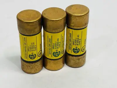 LPJ-12SP | Bussmann  Time Delay Class J Fuse 12A 600VAC LOT OF 3 - Used