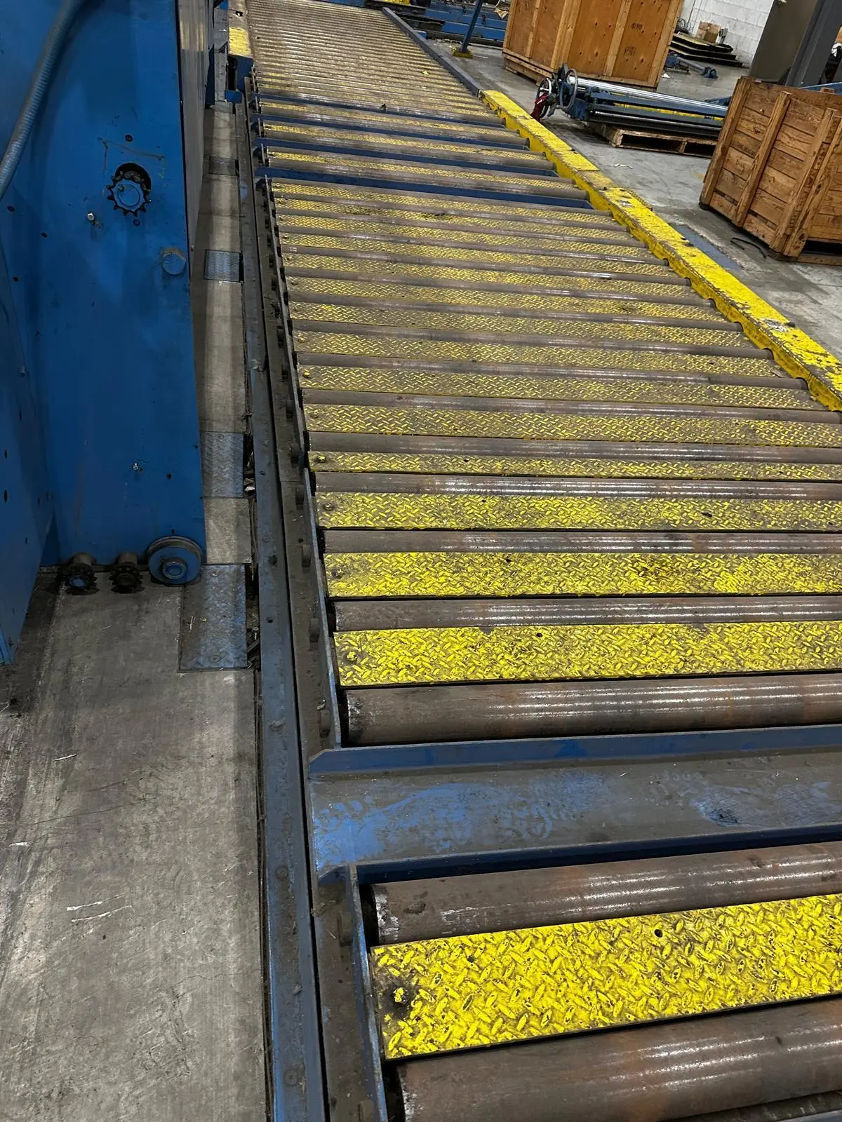 51' Powered Floor Mounted Exit Conveyor