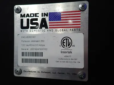 Used PORTACOOL PACJS2601A1 Misc Plastics Equipment Ohio US | HGR 24 #1285544