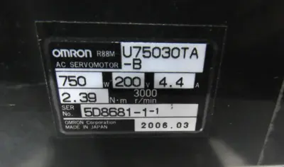 NEW OMRON R88M-UT5030TA-B SERVOMOTOR R88MUT5030TAB