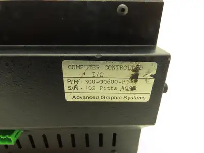 Advanced Graphics Systems 300-00600-P1 Computer Controlled I/O