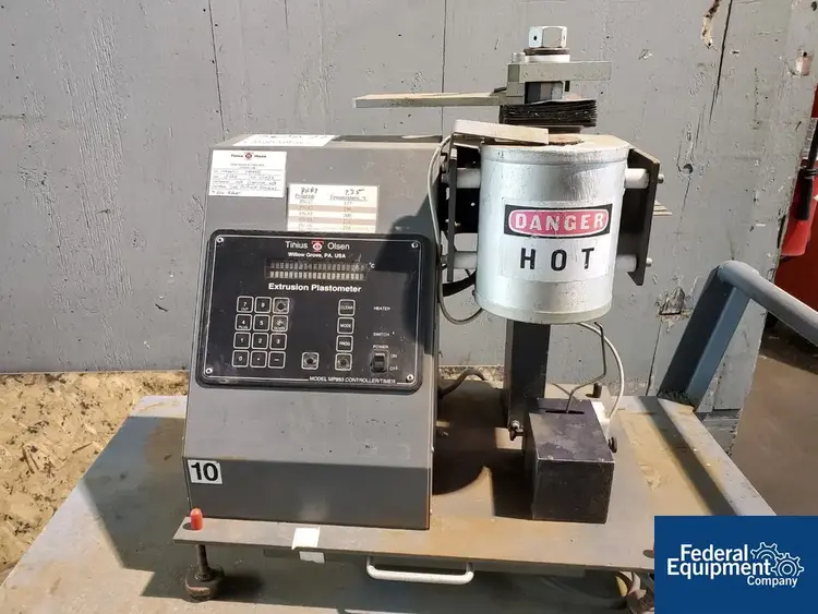 Used Tinius-Olsen Tinius Olsen Melt Indexer, Model MP393 Plastometers Ohio US | Federal Equipment Company #130974