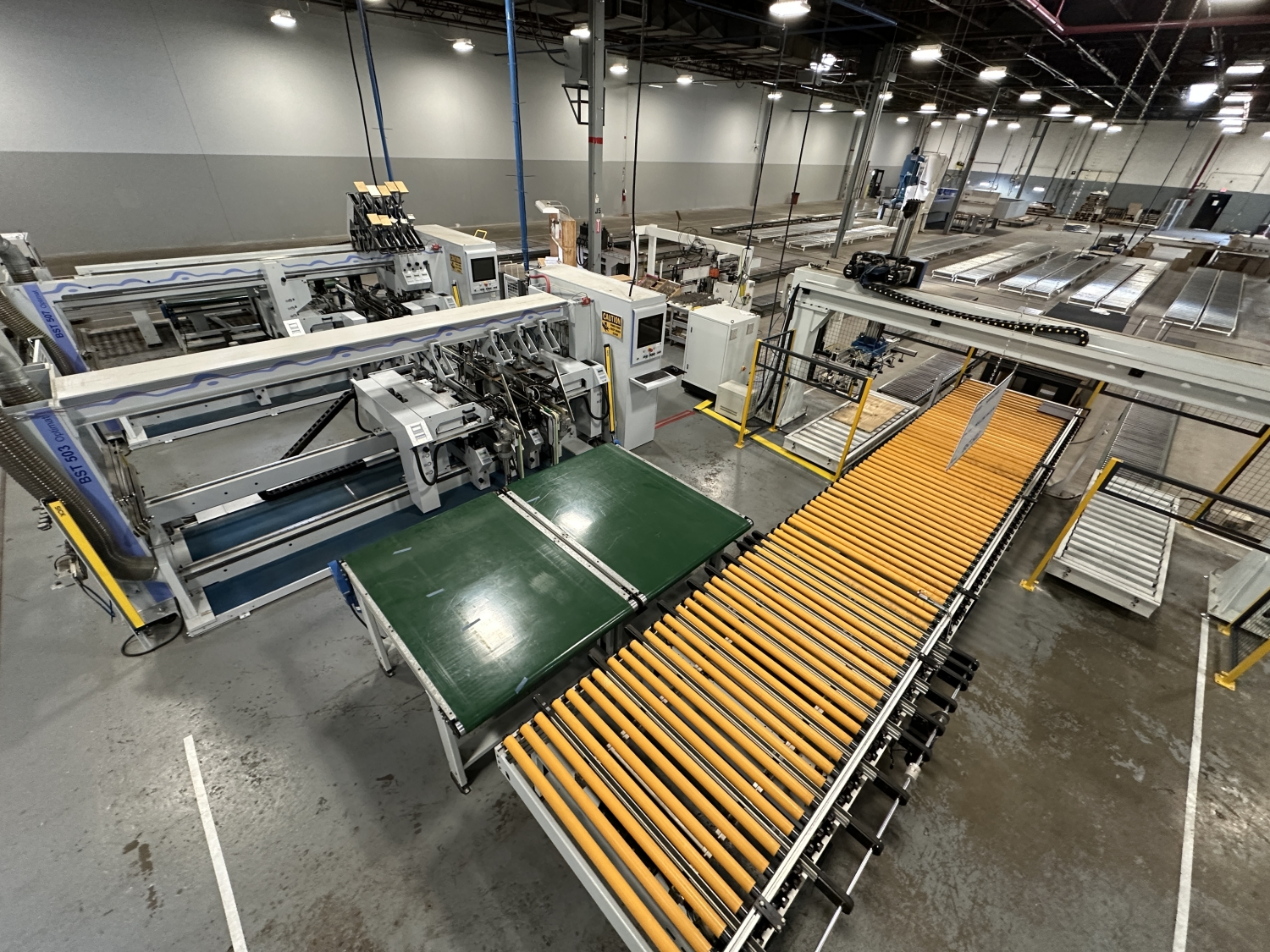 Weeke Models Optimat BST503 and BST507 CNC Through Feed Boring Line