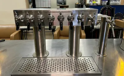 75-0306 Asber 96'' 8 Tap 2 Beer Growler Filling Station CrafTap 3 Beer Filler