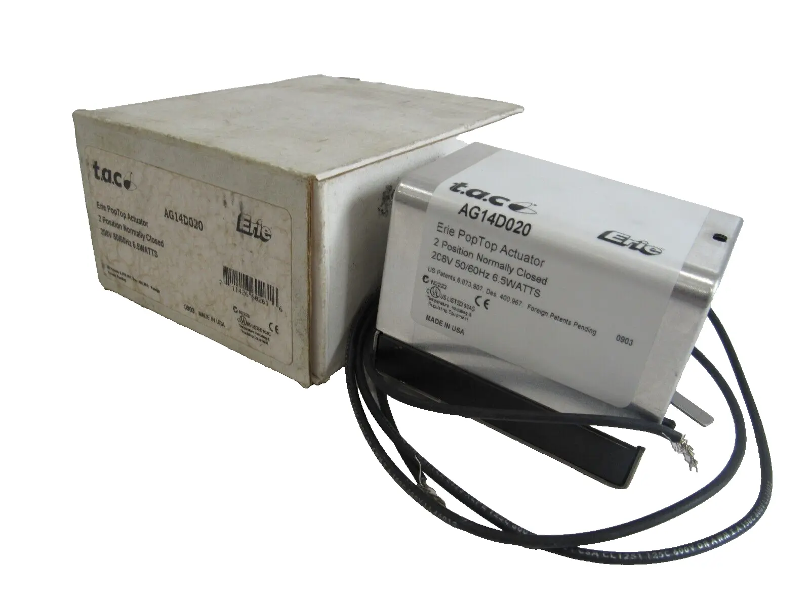 NEW ERIE CONTROLS AG14D020 ACTUATOR 208V 50/60HZ 6.5WATTS