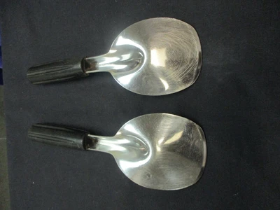 Vintage Metal W/Black Handle Ice Cream Spoon