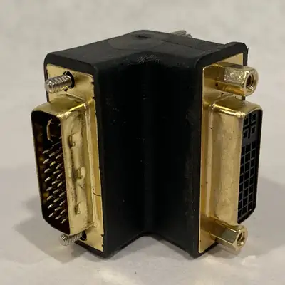 A136HDE | Kramer  DVI-I Male to Female Adapter 90 Degree LOT OF 2 - Open box