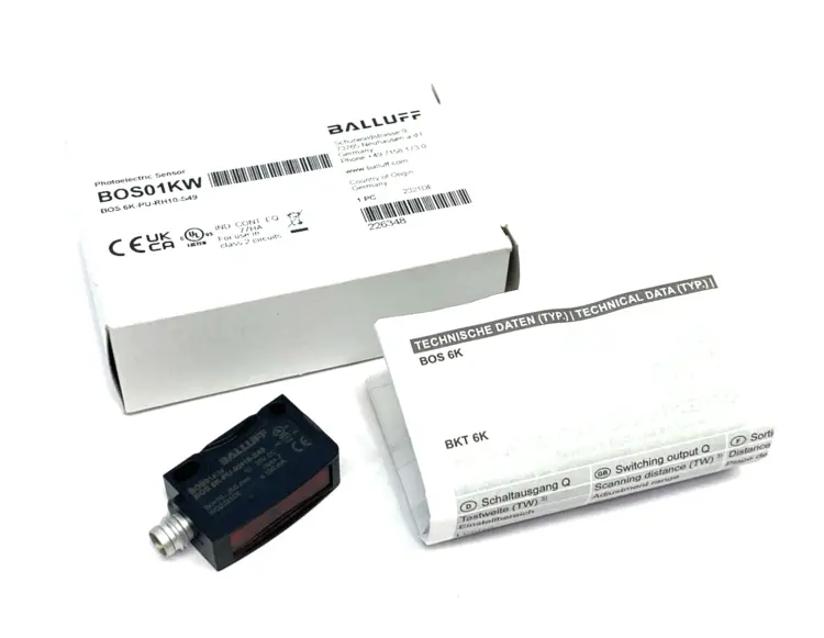 New | in-Stock Balluff Photoelectric Diffuse sensor, Triangulation BOS 6K-PU-RH10-S49 Photoelectric Sensors Michigan US | Maverick Industrial Sales #1390725