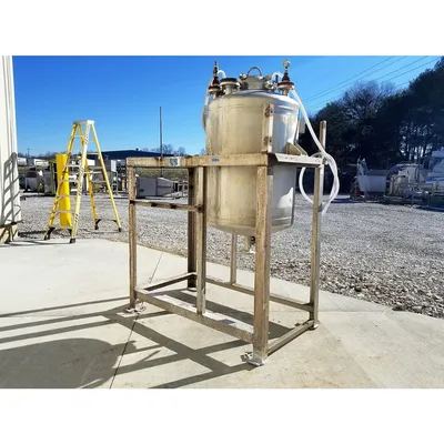 Used Stainless Steel ASME Vessel Liquid Full Vacuum Tank - 130 Gal.