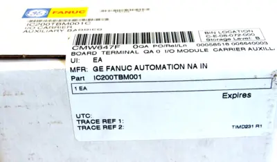 NEW GE FANUC IC200TBM001C I/O AUXILIARY