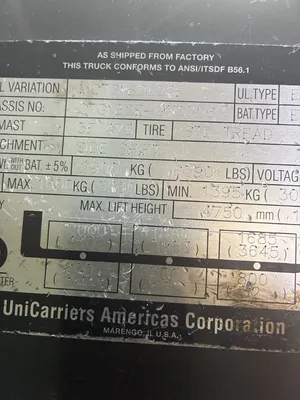 USED 2013 UNICARRIERS MCTG1B2L25E