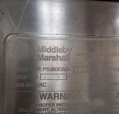 NEW MIDDLEBY MARSHALL PS360EWB