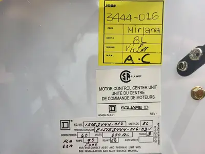 USED SQUARE D MODEL 6
