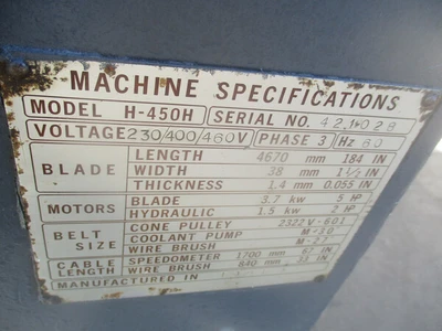 USED AMADA H-450H