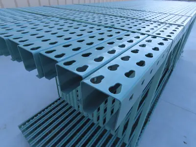 Teardrop Pallet Racking Upright Leg 12' x 4' 23,900 LB 144" x 48" 3"x3" Column