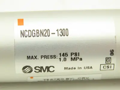 SMC NCDGBN20-1300 Pneumatic Air Cylinder 20mm Bore 13" Stroke 145psi