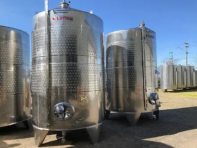New Stock Letina Closed Top and Variable Capacity Jacketed Fermenter/Storage Tanks