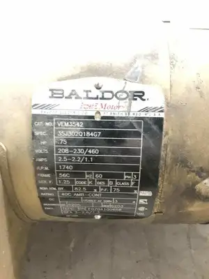 Baldor LE-9 15-B5-G Right Angle Speed Reducer w/ 3/4HP Motor 1740RPM 45:1 3PH