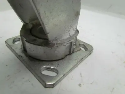 Albion 8" gray swivel caster plate mount rubber wheel tire 11-1/2" tall