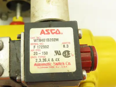 Hytork 131 Pneumatic Spring/Air Actuator 1" Flanged AKH2 Ball Valve FEP Lined