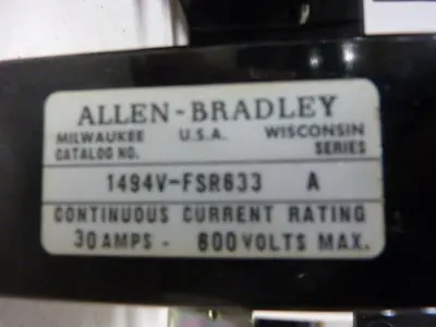 USED ALLEN BRADLEY 1494V-DS30 SER A