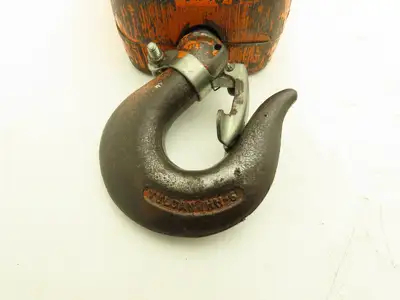 P&H Cleveland Tramrail 1 Ton Single Sheave Crane Hoist Swivel Hook Block 2000 Lb