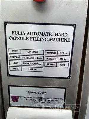 NJP-1200B Automatic Hard Capsule Filling Machine