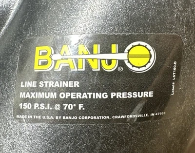 NEW Banjo Line Strainer 2”