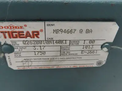 Leeson 121065.00 Gearmotor 2Hp 10:1 Tigear Reducer 174 RPM 230/460V 3PH LH 145TC