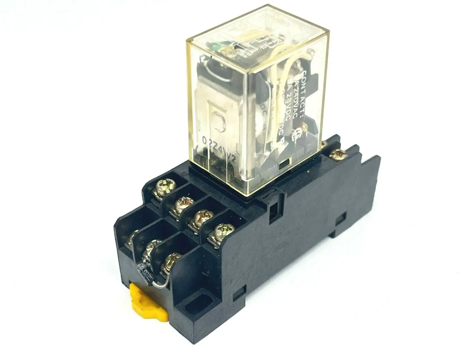 PYF14A,MY4N | Omron PYF14A Relay Socket w/ Omron MY4N Relay 24VDC - Used