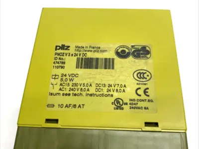 Used Pilz Safety Relay 2-Channels PNOZ V 3 s 24 V DC Relays & Switches Michigan US | Maverick Industrial Sales #1401884
